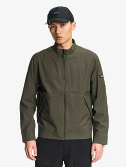 Blouson softshell 3 couches déperlant et chaud avec poches zippées - Kaki