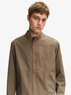 Blouson softshell 3 couches déperlant et chaud avec poches zippées - Marron