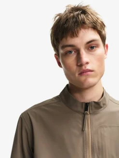Blouson softshell 3 couches déperlant et chaud avec poches zippées - Marron