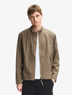 Blouson softshell 3 couches déperlant et chaud avec poches zippées - Marron