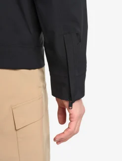 Blouson softshell 3 couches déperlant et chaud avec poches zippées - Noir