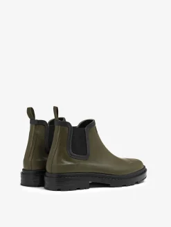 Boots de pluie mixtes Chelsea - look urbain en caoutchouc naturel Made in France - Kaki