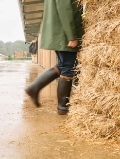Botte PARCOURS doublure cuir avec bride et boucle de serrage - Marron
