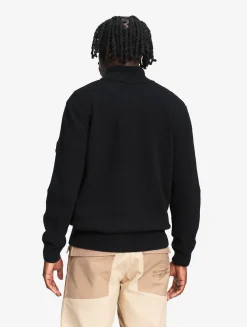 Cardigan à fermeture zippée en laine mélangée - Noir