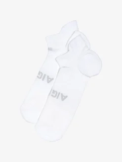 Chaussettes basses jacquard Aigle avec renfort - Blanc