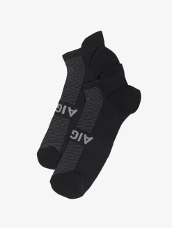 Chaussettes basses jacquard Aigle avec renfort - Noir