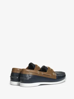 Chaussure bateau cuir pour femme : élégante, intemporelle, résistante et respirante - Bleu