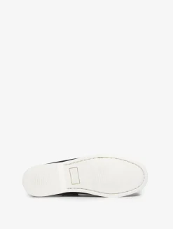 Chaussure bateau cuir pour femme : élégante, intemporelle, résistante et respirante - Bleu