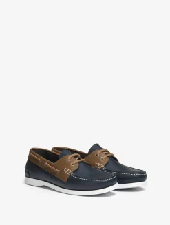 Chaussure bateau cuir pour homme : élégante, intemporelle, résistante et respirante - Bleu