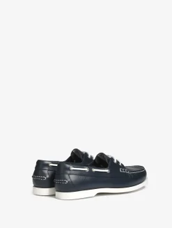 Chaussure bateau cuir pour homme : élégante, intemporelle, résistante et respirante - Bleu