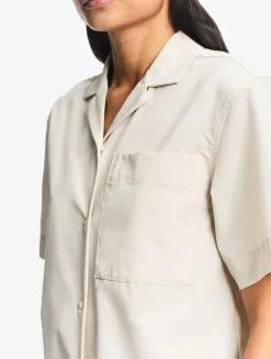 Chemise à col cubain anti-UV DRY FAST TEXTILE® - Beige