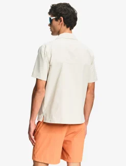 Chemise à manches courtes anti-UV avec poches - Beige