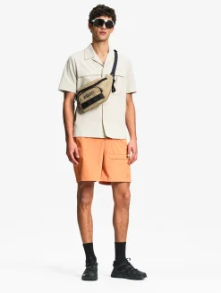 Chemise à manches courtes anti-UV avec poches - Beige