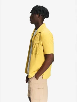 Chemise à manches courtes anti-UV avec poches - Jaune