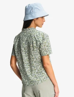 Chemise à manches courtes en voile de coton Liberty - Vert