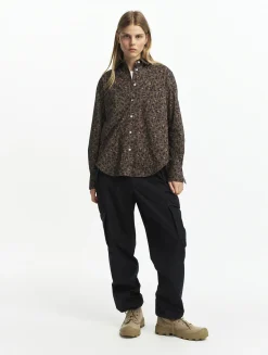 Chemise manches longues en coton imprimé - Multicolore