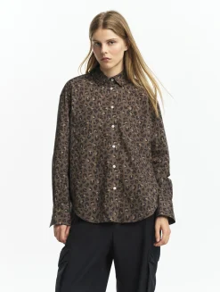 Chemise manches longues en coton imprimé - Multicolore