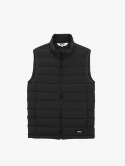 Doudoune courte T-KIT sans manche déperlante avec matelassage en duvets et plumes - Noir