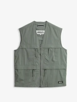 Gilet multi-poches déperlant anti-UV - Vert