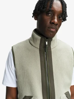 Gilet sherpa réversible T-KIT - Kaki