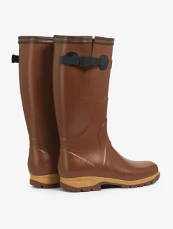 La botte agricole adaptée aux mollets et pieds généreux - Marron
