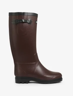 La botte de pluie boyfriend fourrée, fabriquée en france - Marron