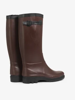 La botte de pluie boyfriend fourrée, fabriquée en france - Marron