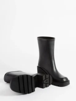 La botte de pluie à talon Monceau, le meilleur atout pour allier style et confort en ville. - Noir