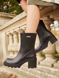 La botte de pluie à talon Monceau, le meilleur atout pour allier style et confort en ville. - Noir
