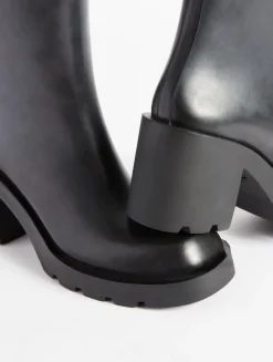 La botte de pluie à talon Monceau, le meilleur atout pour allier style et confort en ville. - Noir