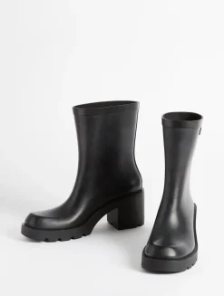 La botte de pluie à talon Monceau, le meilleur atout pour allier style et confort en ville. - Noir