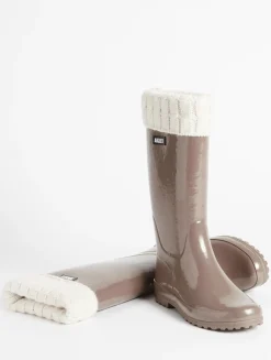 La botte de pluie vernie, en version fourrée - Multicolore