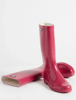 La botte de pluie vernie - Rouge