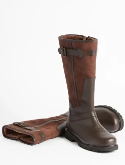 La botte homme GORE-TEX® en cuir et fourrée - Marron