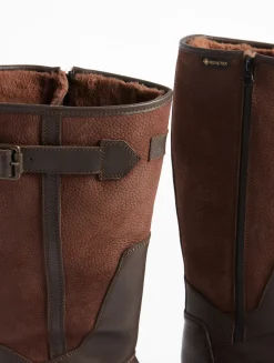 La botte homme GORE-TEX® en cuir et fourrée - Marron