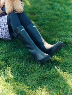 La botte ultra-mode revisitée façon croco - Noir