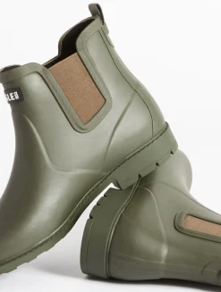 La bottine de pluie, empruntée au monde équestre - Kaki