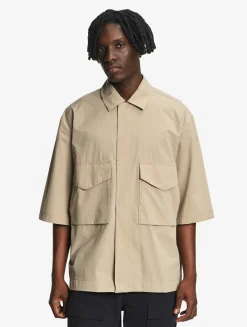 La chemise mixte ample Aigle Experience by Études - Beige