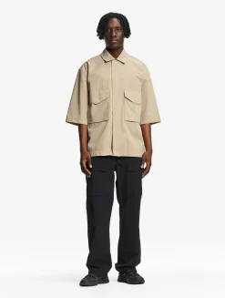 La chemise mixte ample Aigle Experience by Études - Beige