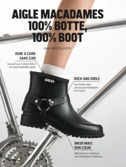 La nouvelle botte à l’esprit rock & biker - Noir