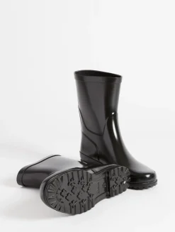Le bottillon de pluie verni - Noir