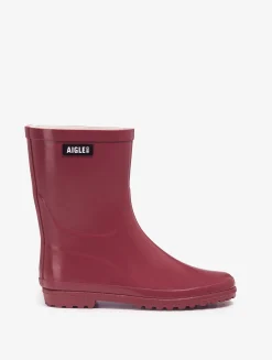 Le bottillon de pluie verni - Rouge