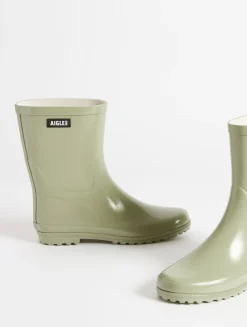 Le bottillon de pluie verni - Rouge