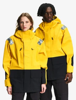 Le manteau mixte technique GORE-TEX® Aigle Experience by Études - Jaune
