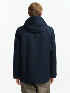 Manteau court en coton de twill à capuche amovible MTD T-KIT - Bleu