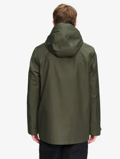 Manteau court en coton de twill à capuche amovible MTD T-KIT - Kaki