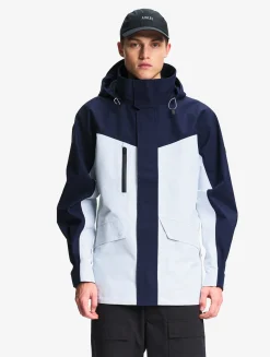 Parka courte à poches multiples avec capuche amovible GORE-TEX® - Blanc