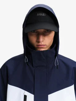 Parka courte à poches multiples avec capuche amovible GORE-TEX® - Blanc