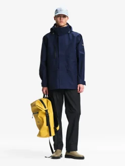 Parka courte à poches multiples avec capuche amovible GORE-TEX® - Bleu