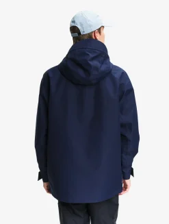 Parka courte à poches multiples avec capuche amovible GORE-TEX® - Bleu